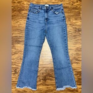 Loft High Rise Flare Crop Jeans Size 10